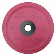 Диск 25 кг олимпийский, красный ProfiGym